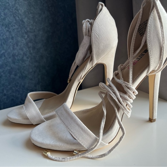 Eleri Open-toed Heels with Ties - Picture 3 of 9